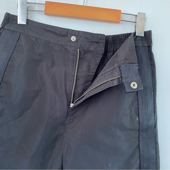 ALEXANDER Wang Utility Pants Metal Polyester Zipper Zip Ankles Track Black Retro - Picture 12 of 16